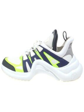 Louis Vuitton LV Arclight Line High Cut Sneakers White Yellow